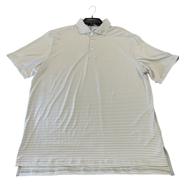 Ralph Lauren RLX Men's grey with white stripes classic fit performance polo szXL - Picture 1 of 8